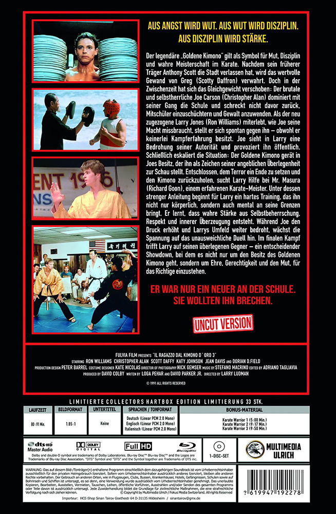 Karate Warrior 3 (Blu-Ray) - große Hartbox - Limited 33 Edition
