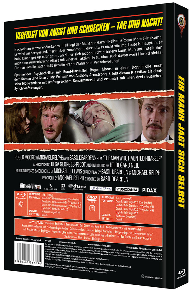 Ein Mann jagt sich selbst - Cover C - Mediabook (Blu-Ray+DVD) - Limited 222 Edition Ein Mann jagt sich selbst - Cover C - Mediabook (Blu-Ray+DVD) - Limited 222 Edition