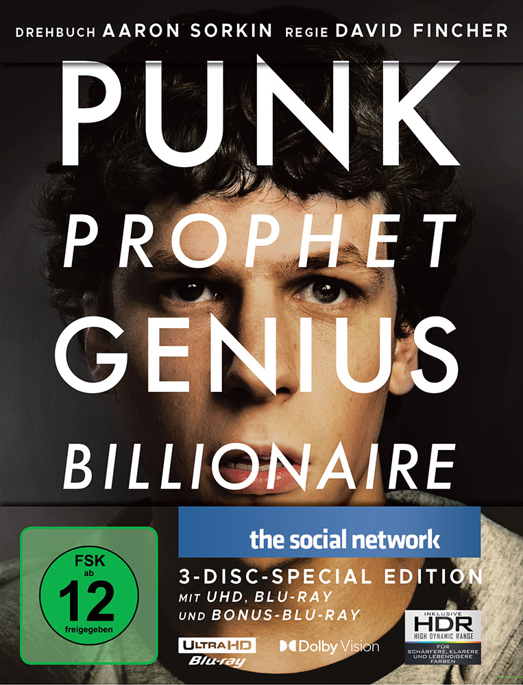 The Social Network (4K UHD+Blu-Ray) (3Discs) - Steelbook - Limited Edition The Social Network (4K UHD+Blu-Ray) (3Discs) - Steelbook - Limited Edition