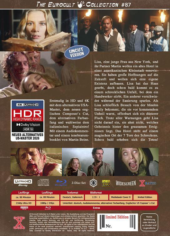 Über dem Jenseits - Die Geisterstadt der Zombies (4K UHD+Blu-Ray) - US-Master - Cover D - Mediabook - Limited Edition