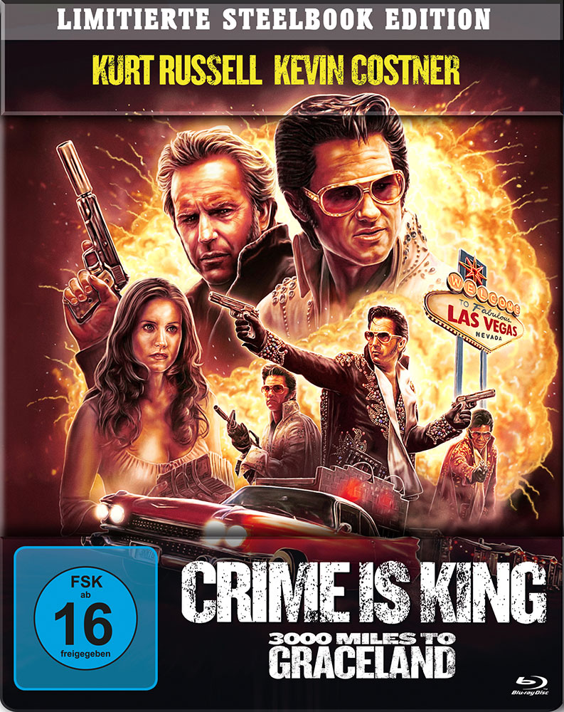 Crime Is King - 3000 Miles To Graceland (Blu-Ray) - Limited SteelBook Edition - Uncut Crime Is King - 3000 Miles To Graceland (Blu-Ray) - Limited SteelBook Edition - Uncut