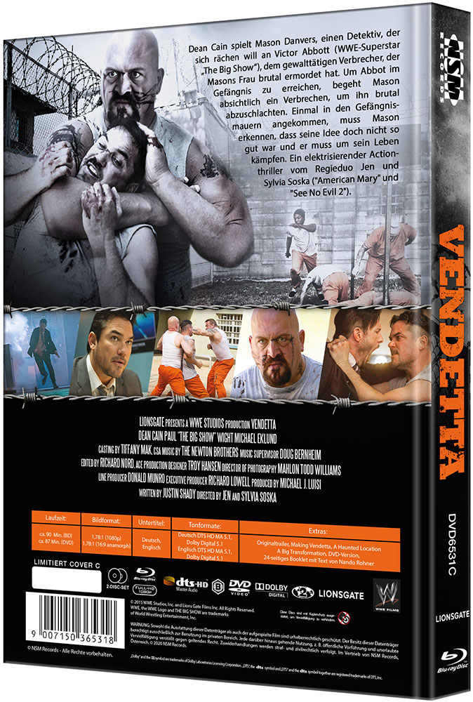 Vendetta (2015) (Blu-Ray+DVD) - Cover C - Mediabook - Limited 222 Edition - Uncut