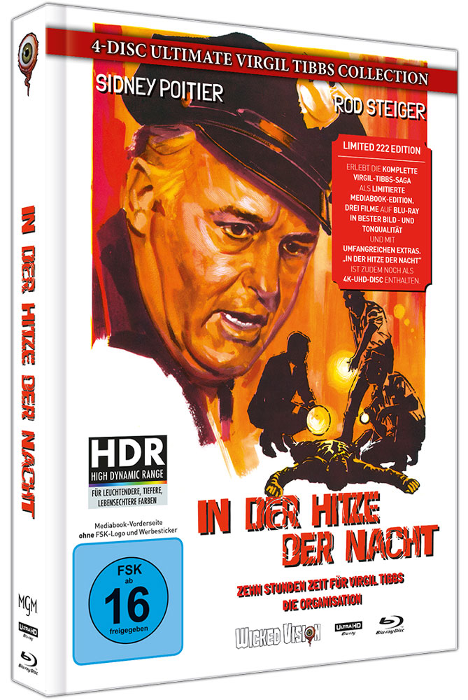 In der Hitze der Nacht (4K UHD+3Blu-rays) - Cover B - Mediabook - Limited 222 Edition - The Ultimate Virgil Tibbs Collection