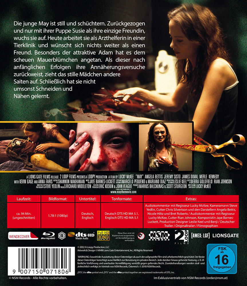 May - Die Schneiderin des Todes (Blu-Ray) - Uncut