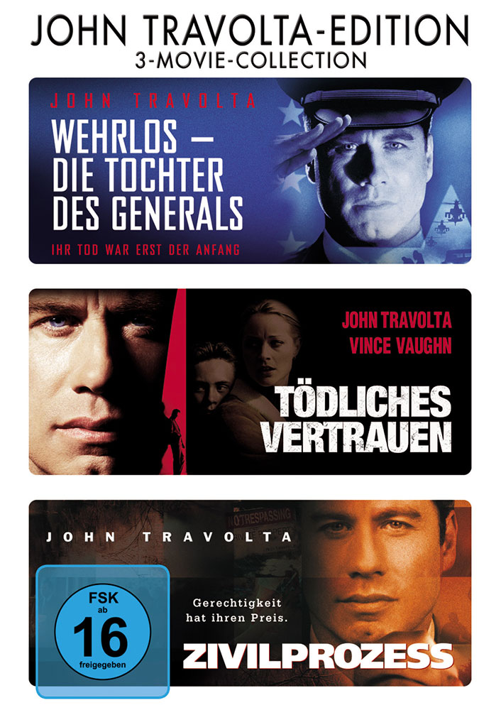 John Travolta-Edition (3DVD) (Wehrlos, Tödliches Vertrauen & Zivilprozess)