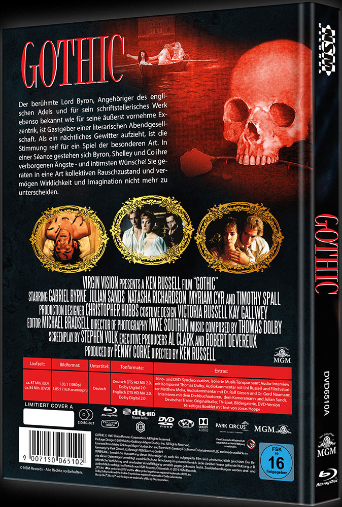 Gothic (Blu-Ray+DVD) - Cover A - Mediabook - Limited 444 Edition