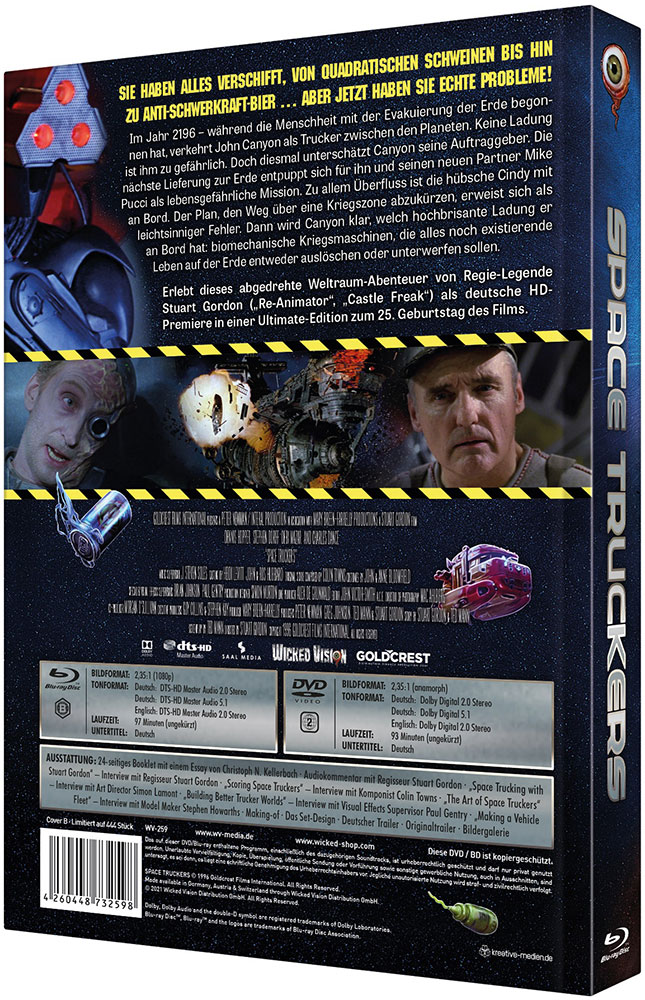 Space Truckers (Blu-Ray+DVD) - Cover B - Mediabook - Limited 444 Edition Space Truckers (Blu-Ray+DVD) - Cover B - Mediabook - Limited 444 Edition
