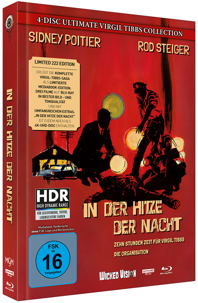 In der Hitze der Nacht (4K UHD+3Blu-rays) - Cover A - Mediabook - Limited 222 Edition - The Ultimate Virgil Tibbs Collection