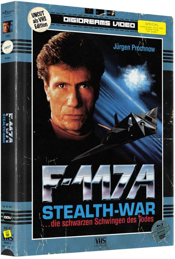 F-117 A - Stealth War (2Blu-Ray+2DVD) (4Discs) - Mediabook im VHS Design - Limited 250 Edition + Bonusfilm