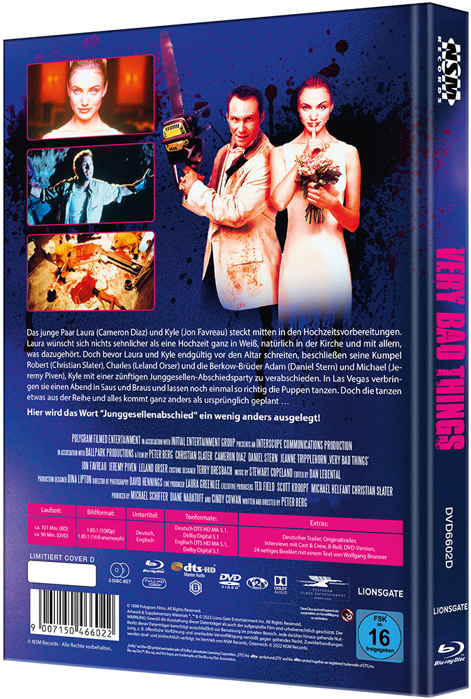 Very Bad Things (Blu-Ray+DVD) - Cover D - Mediabook - Limited 99 Edition - Uncut Very Bad Things (Blu-Ray+DVD) - Cover D - Mediabook - Limited 99 Edition - Uncut