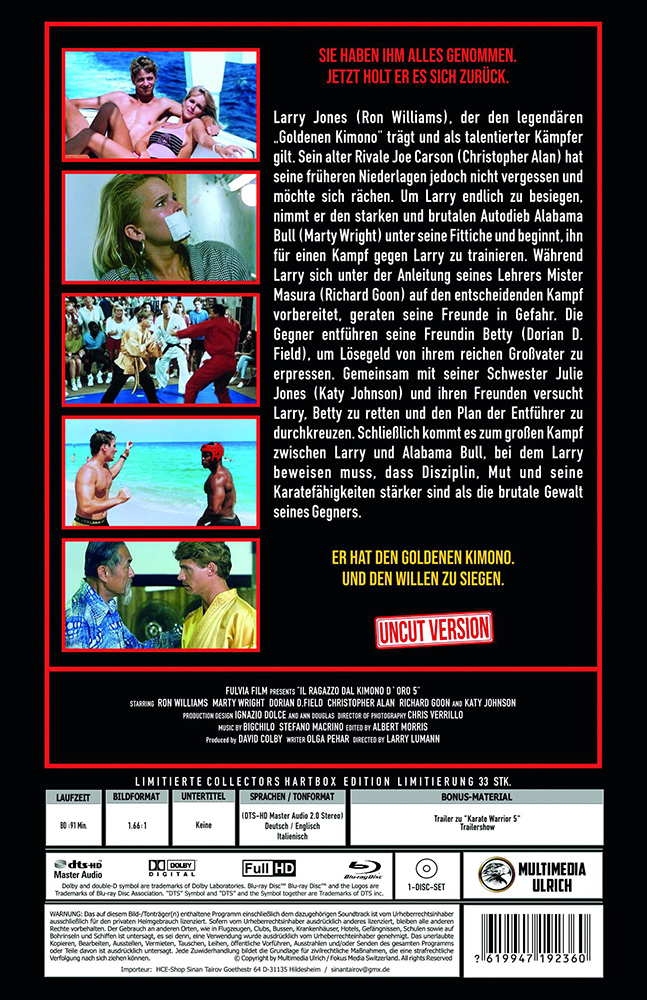 Karate Warrior 5 (Blu-Ray) - große Hartbox - Limited 33 Edition