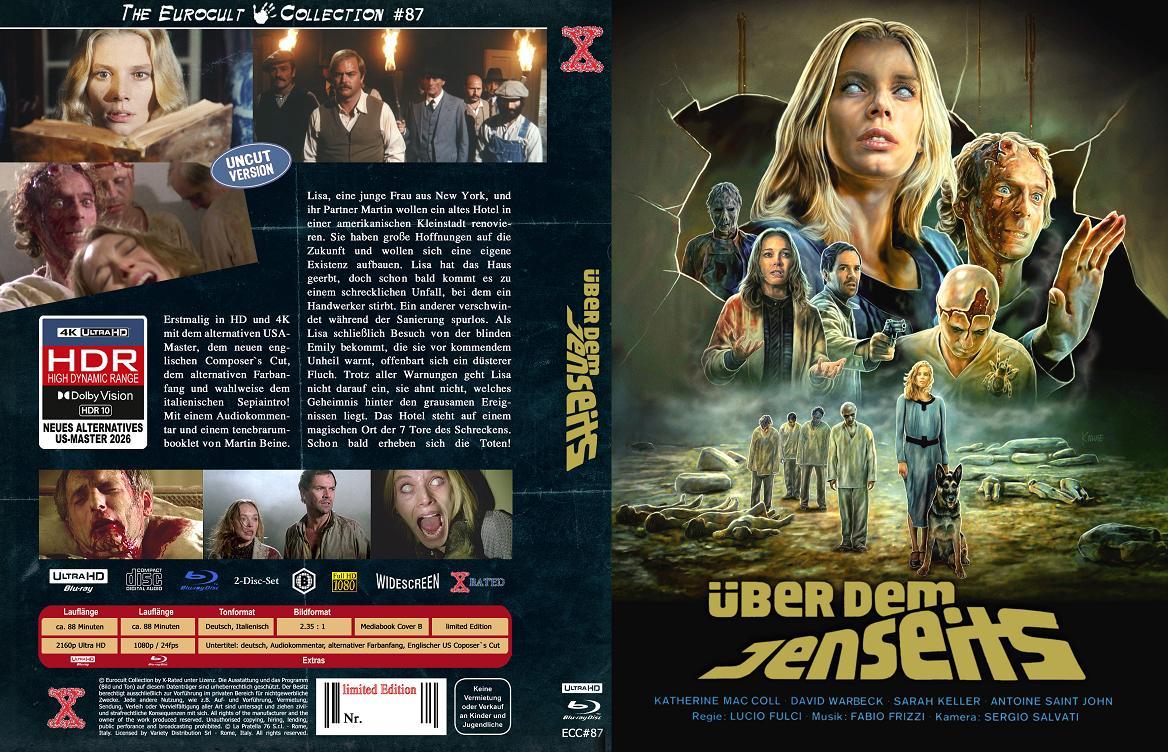 Über dem Jenseits - Die Geisterstadt der Zombies (4K UHD+Blu-Ray) - US-Master - Cover B - Mediabook - Limited Edition