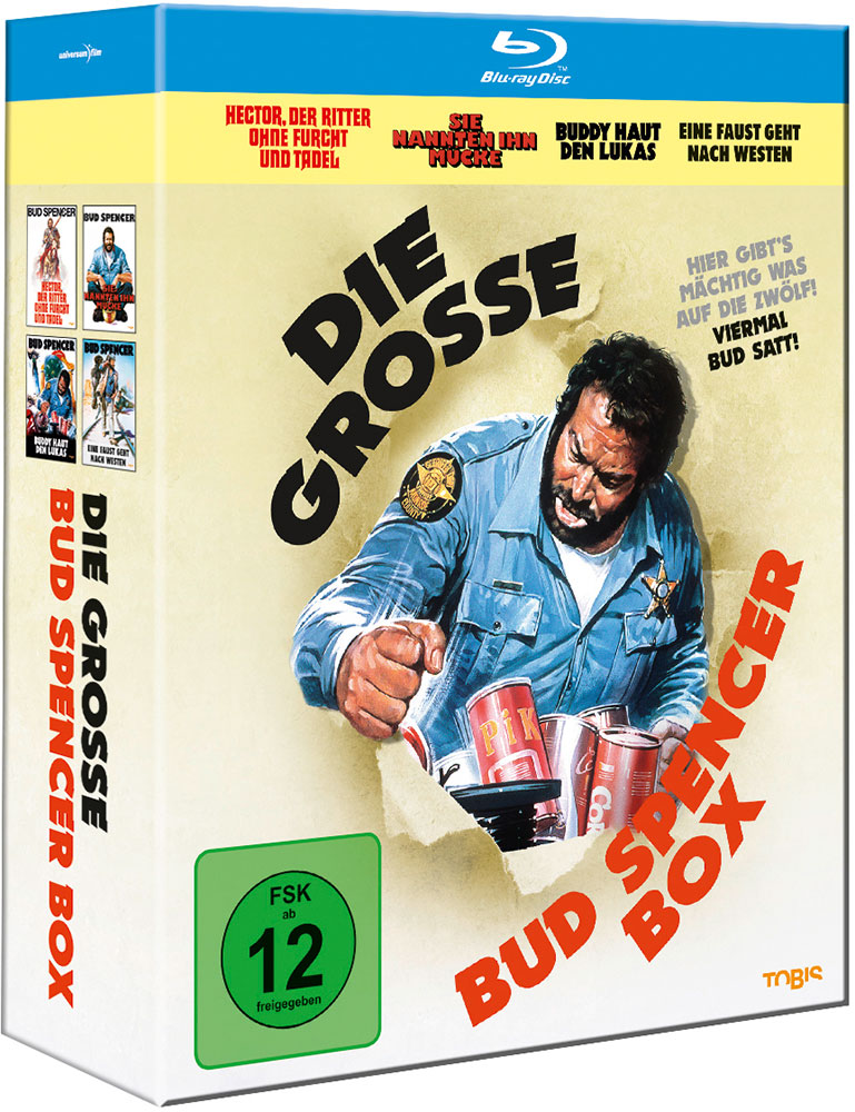 Die große Bud Spencer Box (Blu-Ray) (4Discs) (Sie nannten ihn Mücke, Buddy haut den Lukas, Eine Faust geht nach Westen & Hector) - Langfassungen Die große Bud Spencer Box (Blu-Ray) (4Discs) (Sie nannten ihn Mücke, Buddy haut den Lukas, Eine Faust geht nach Westen & Hector) - Langfassungen