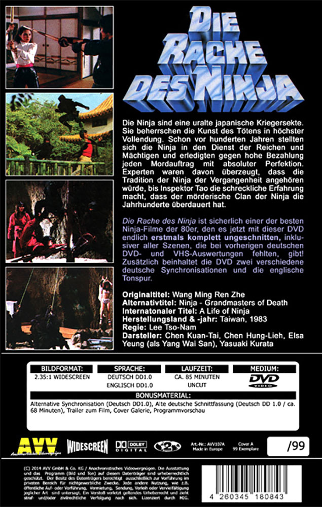 Die Rache des Ninja - Cover A - große Hartbox - Limited 99 Edition