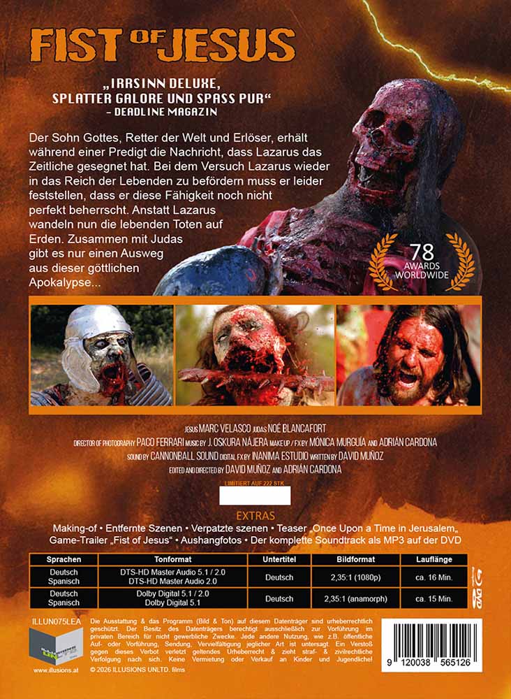 Fist Of Jesus [Kurzfilm] (Blu-Ray+DVD) - Cover A - Mediabook - Limited 222 Edition