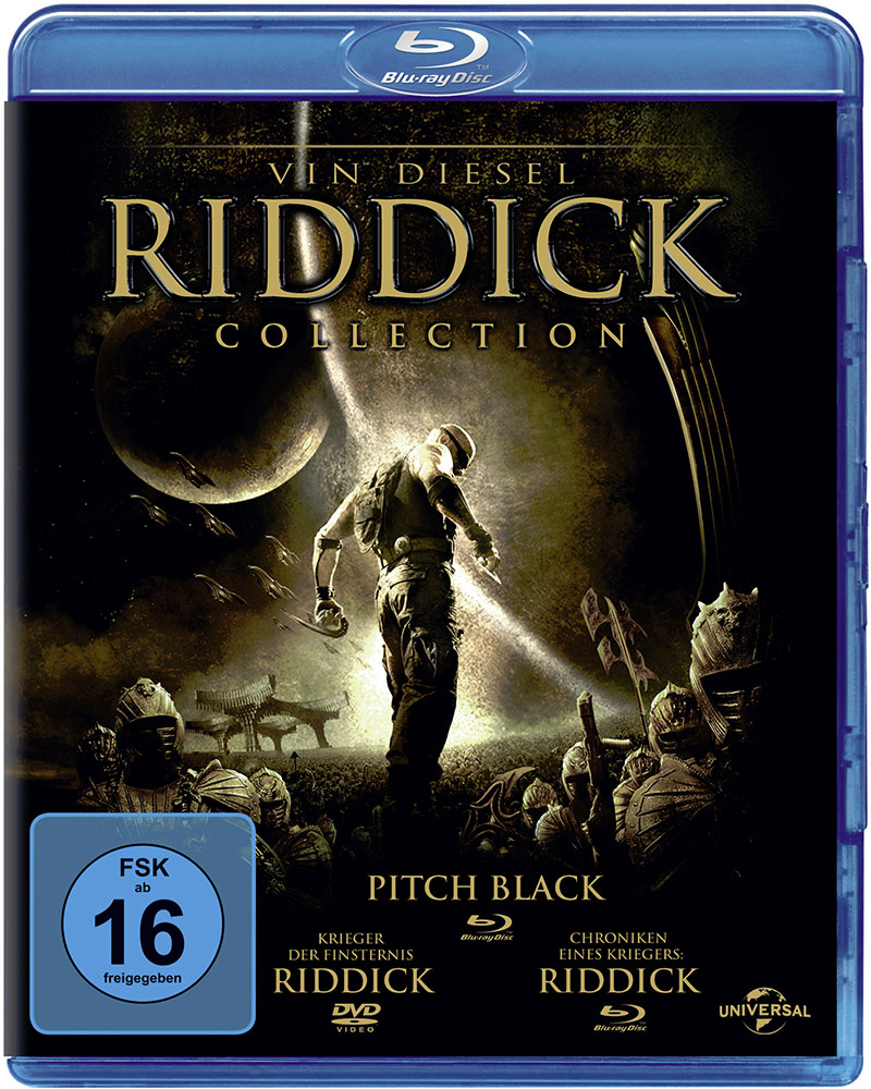 Riddick Collection (2Blu-Ray+DVD) (3Discs) (Pitch Black, Riddick - Krieger der Finsternis & Riddick - Chroniken eines Kriegers)