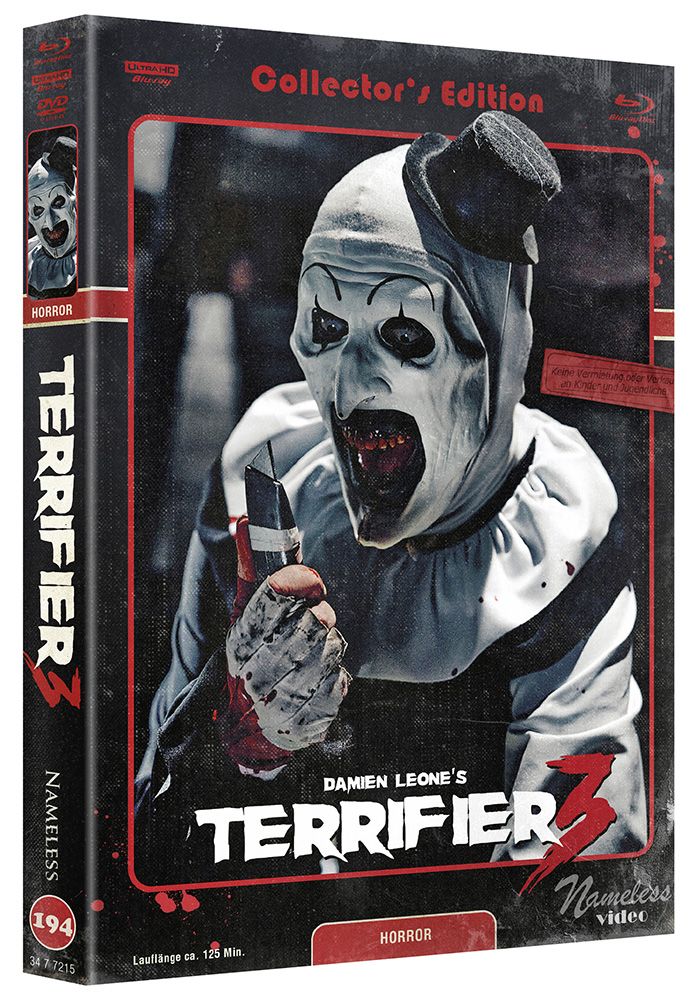 Terrifier 3 (4K UHD) (3Discs) - Cover C - Mediabook - Limited 1000 Edition Terrifier 3 (4K UHD) (3Discs) - Cover C - Mediabook - Limited 1000 Edition