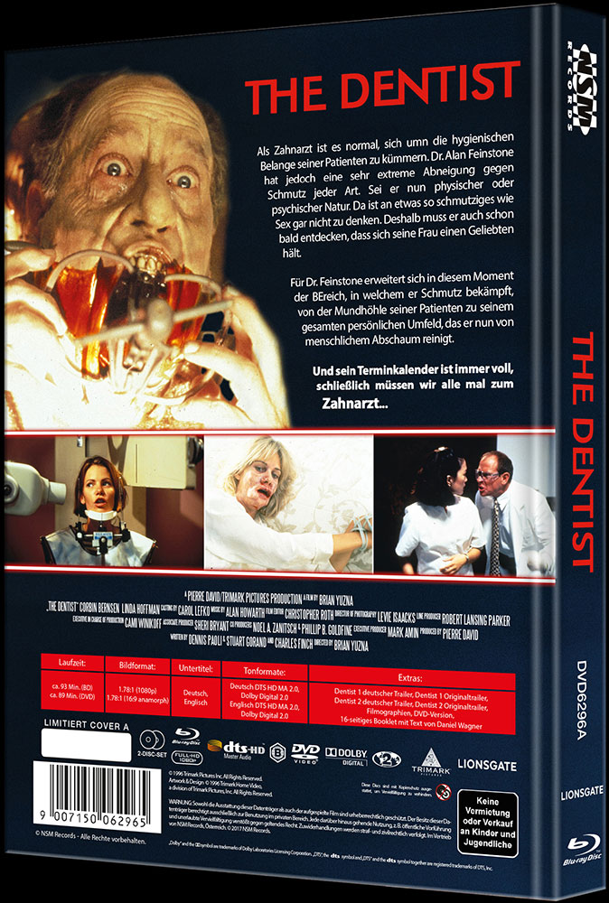 The Dentist (Blu-Ray+DVD) - Cover A - Mediabook - Limited 999 Edition - Uncut The Dentist (Blu-Ray+DVD) - Cover A - Mediabook - Limited 999 Edition - Uncut