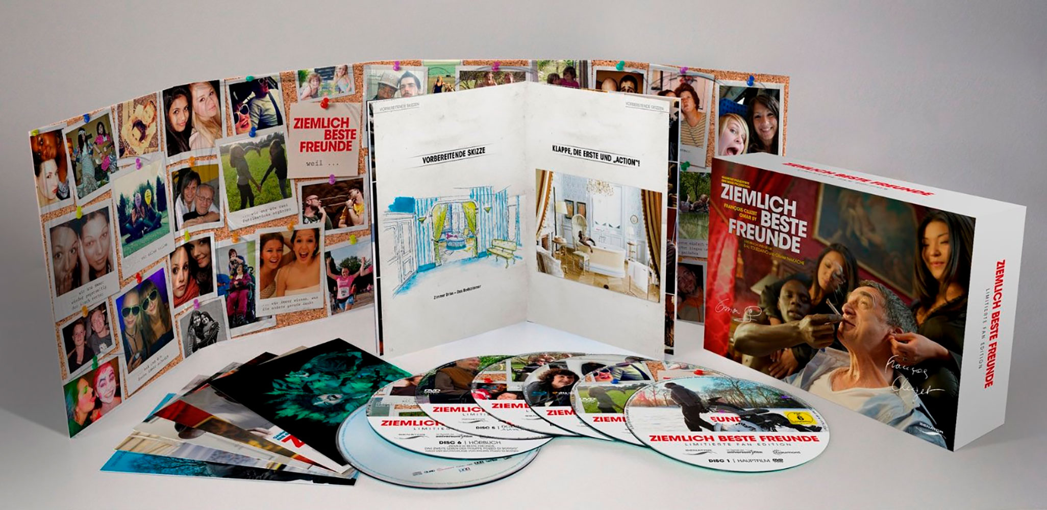 Ziemlich beste Freunde (3DVD+2Blu-Ray+2CD) - Limited Fan Edition (7Discs)