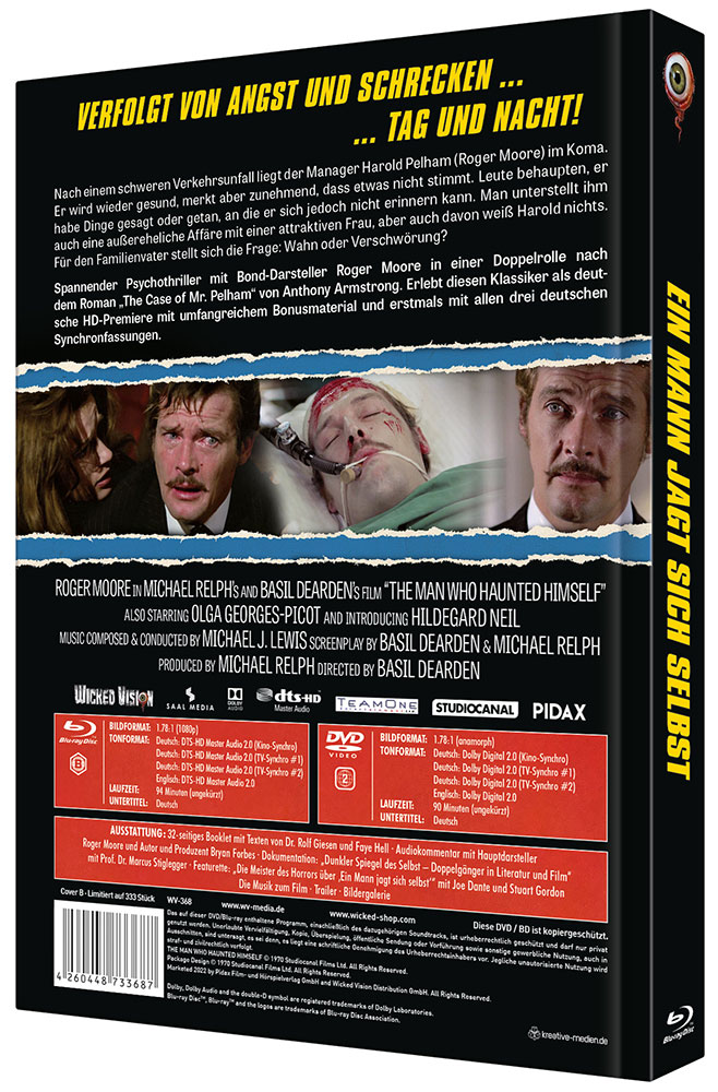 Ein Mann jagt sich selbst - Cover B - Mediabook (Blu-Ray+DVD) - Limited 333 Edition Ein Mann jagt sich selbst - Cover B - Mediabook (Blu-Ray+DVD) - Limited 333 Edition