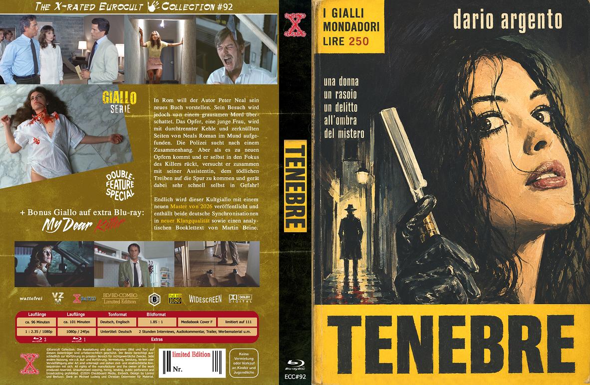 Tenebre (Tenebrae) (Blu-Ray) (2Discs) - Cover F -  Mediabook - Limited 111 Edition + Bonusfilm: My Dear Killer