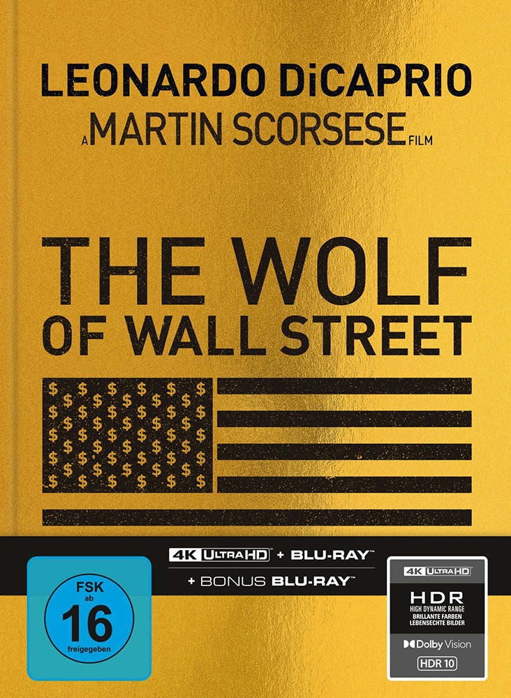 The Wolf Of Wall Street (4K UHD+2Blu-Rays) - Cover A - Mediabook - Limited Edition