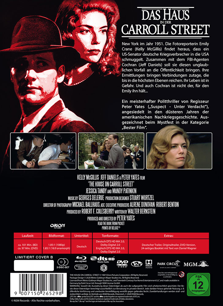 Das Haus in der Carroll Street (Blu-Ray+DVD) - Cover B - Mediabook - Limited 111 Edition