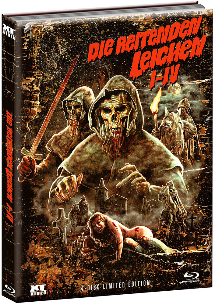 Die Reitenden Leichen - Teil 1-4 (Blu-Ray) (4Discs) - Mediabook (Wattiert) - Limited Edition - Uncut