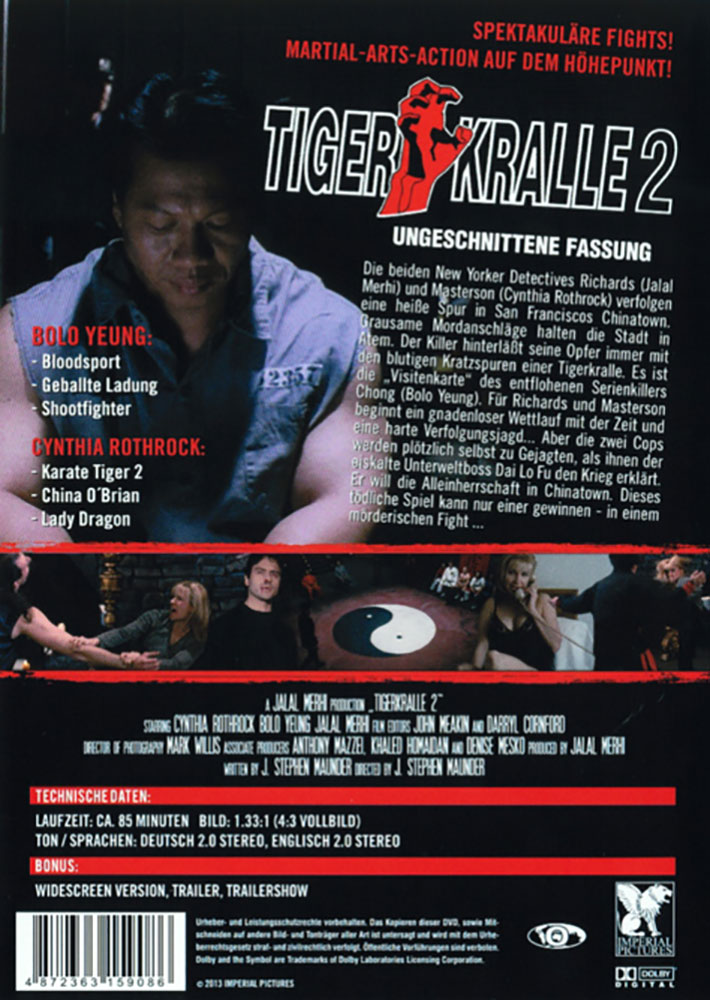 Tigerkralle 2 - Uncut - Cynthia Rothrock