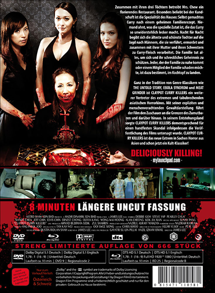 Claypot Curry Killers (Blu-Ray+DVD) - Cover A - Mediabook - Uncut (8min längere Fassung)