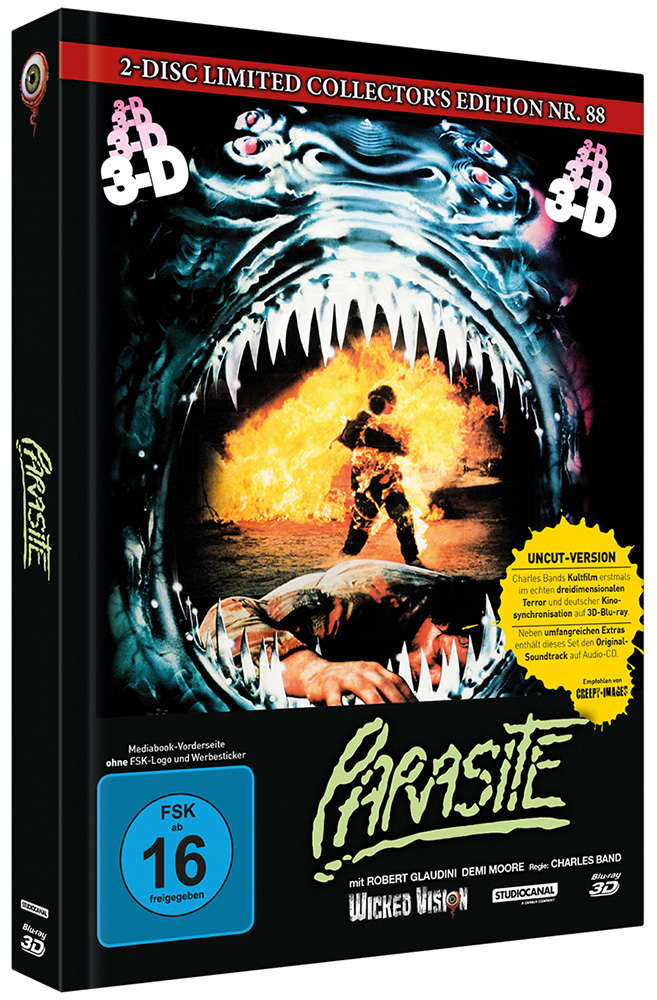 Parasite - Killer Parasit 3D (Blu-Ray+CD) - Cover A - Mediabook - Limited 222 Edition Parasite - Killer Parasit 3D (Blu-Ray+CD) - Cover A - Mediabook - Limited 222 Edition
