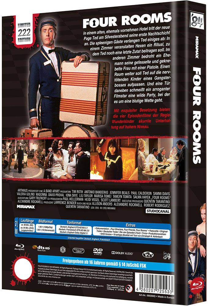 Four Rooms (Blu-Ray+DVD) - Cover D - Mediabook - Limited 222 Edition
