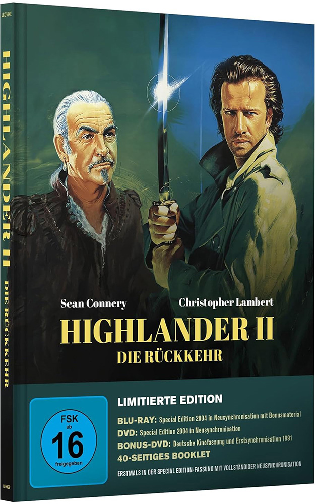 Highlander II (Blu-Ray+DVD) (3Discs) - Mediabook - Limited Edition Highlander II (Blu-Ray+DVD) (3Discs) - Mediabook - Limited Edition