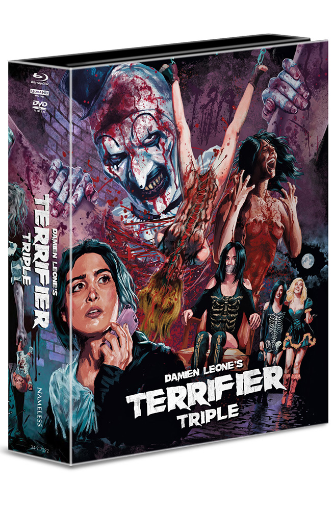 Terrifier 1-3 (4K UHD+Blu-Ray+DVD) (6Discs) - BigBook - Limited 1000 Edition