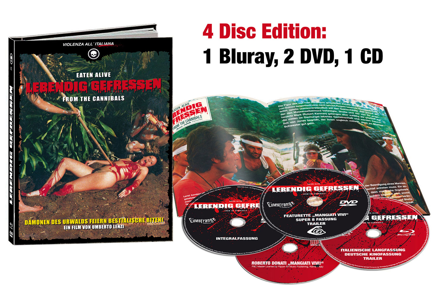 Lebendig gefressen (Blu-Ray+2DVD+CD) (4Discs) - Cover C - Mediabook - Uncut - Limited 777 Edition Lebendig gefressen (Blu-Ray+2DVD+CD) (4Discs) - Cover C - Mediabook - Uncut - Limited 777 Edition