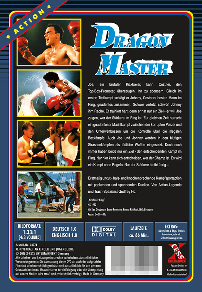 Kickboxer King - Dragon Master - kleine Hartbox - Uncut