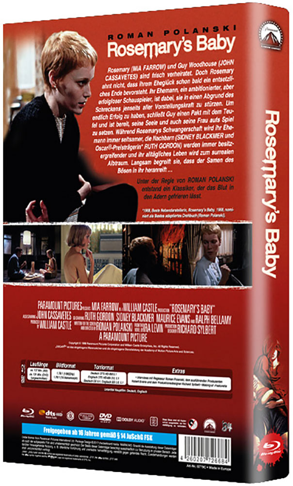 Rosemarys Baby (Blu-Ray+DVD) - Cover C - große Hartbox - Limited 50 Edition