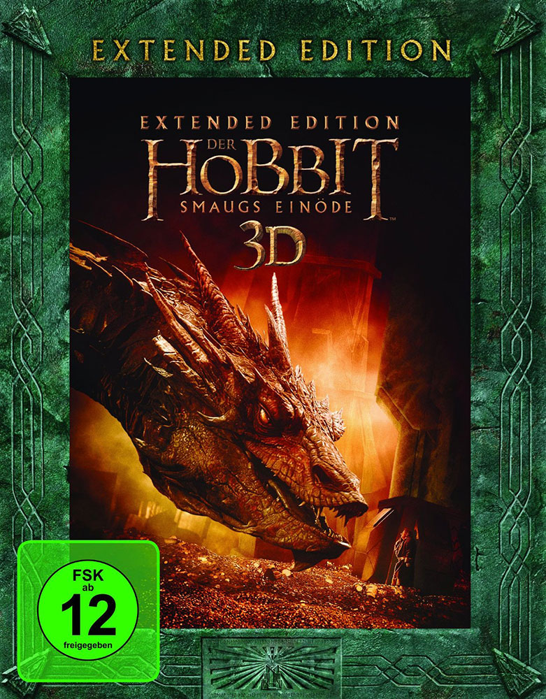 Der Hobbit - Smaugs Einöde (Blu-Ray 3D) - Extended Sammleredition (5 Discs) + Figur - 2D & 3D Version