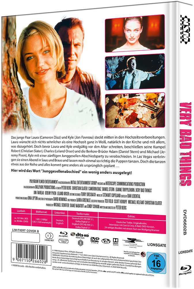 Very Bad Things (Blu-Ray+DVD) - Cover B - Mediabook - Limited 333 Edition - Uncut Very Bad Things (Blu-Ray+DVD) - Cover B - Mediabook - Limited 333 Edition - Uncut