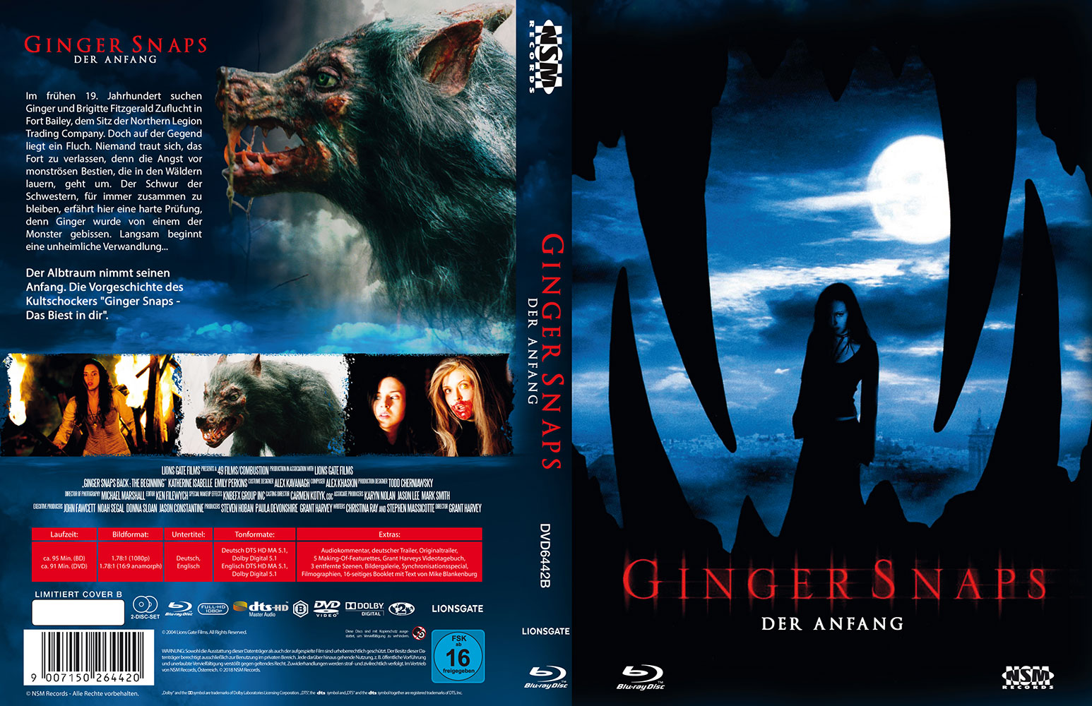 Ginger Snaps 3 - Der Anfang (Blu-Ray+DVD) - Cover B - Mediabook - Limited 250 Edition - Uncut