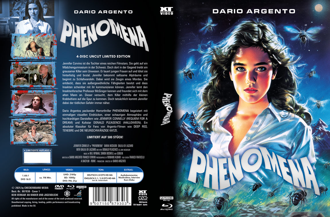 Phenomena (4K UHD+2Blu-Rays+DVD) - Cover 1 - Mediabook (wattiert) - Limited 500 Edition