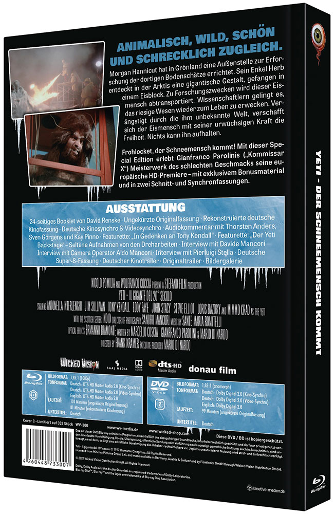 Yeti - Der Schneemensch kommt - Cover C - Mediabook (Blu-Ray+DVD) - Limited 333 Edition Yeti - Der Schneemensch kommt - Cover C - Mediabook (Blu-Ray+DVD) - Limited 333 Edition