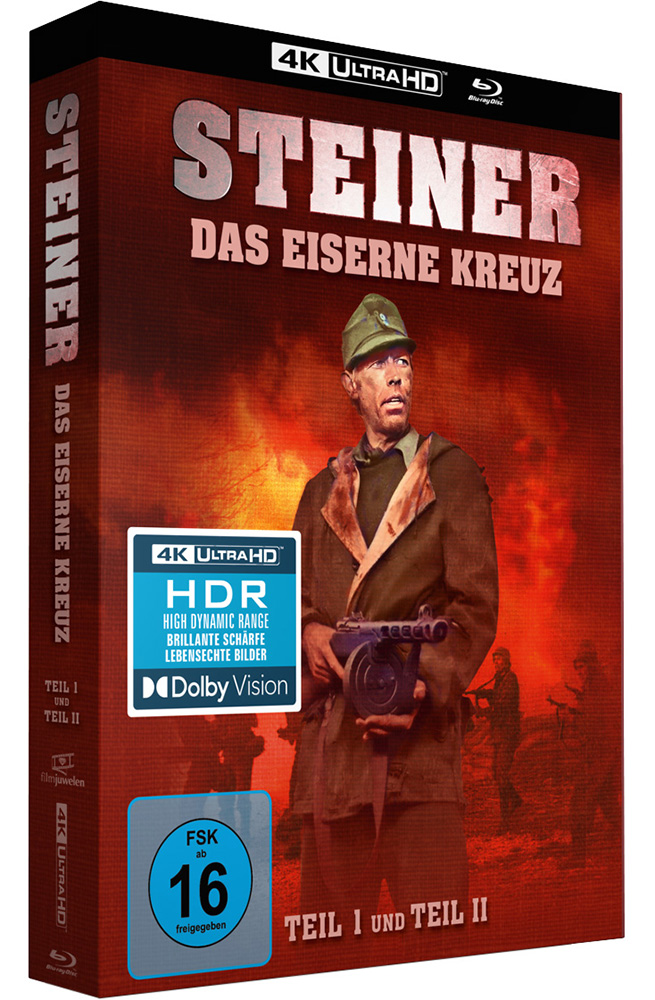 Steiner - Das Eiserne Kreuz - Teil 1&2 (4K UHD+3Blu-Rays) - Limited Mediabook Edition