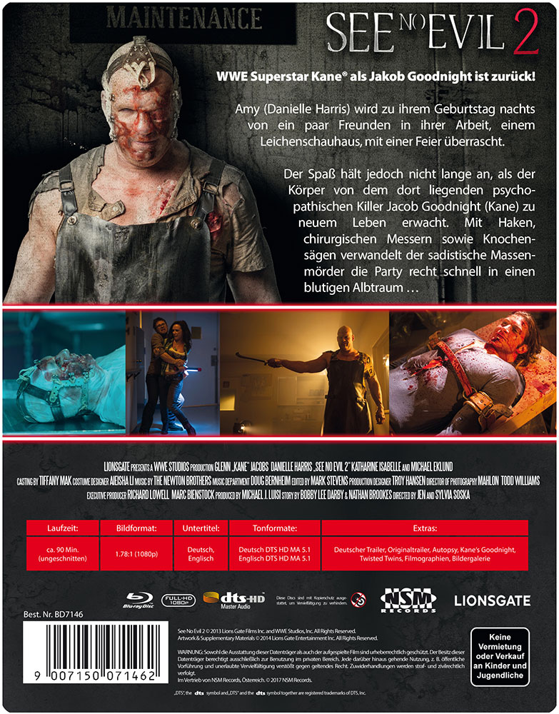 See No Evil 2 (Blu-Ray) - FuturePak - mit 3D-Lenticular Cover - Uncut