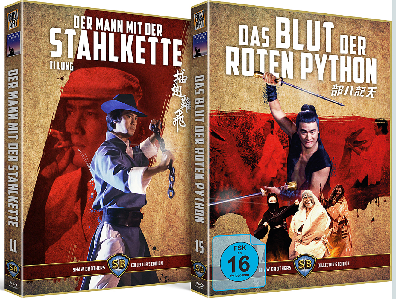 Der Mann mit der Stahlkette + Das Blut der roten Python (Blu-Ray) (2Discs) - Shaw Brothers Bundle # 5  - Limited Edition