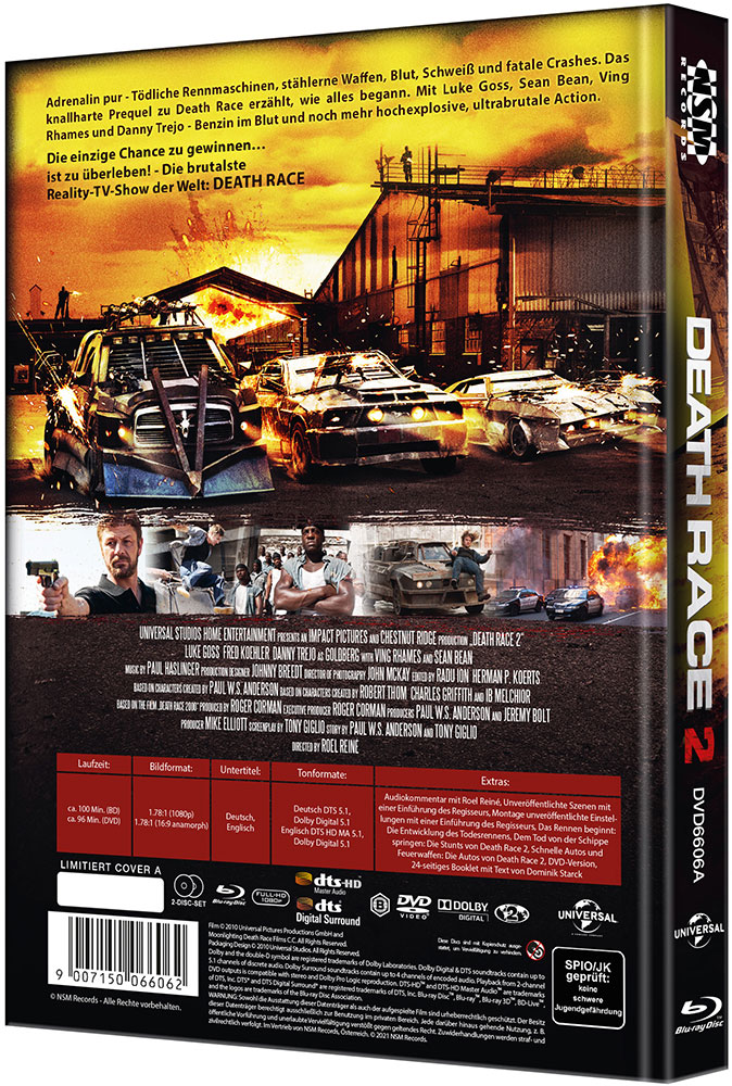 Death Race 2 (Blu-Ray+DVD) - Cover A - Mediabook - Limited 250 Edition - Uncut Österreich Version Death Race 2 (Blu-Ray+DVD) - Cover A - Mediabook - Limited 250 Edition - Uncut Österreich Version