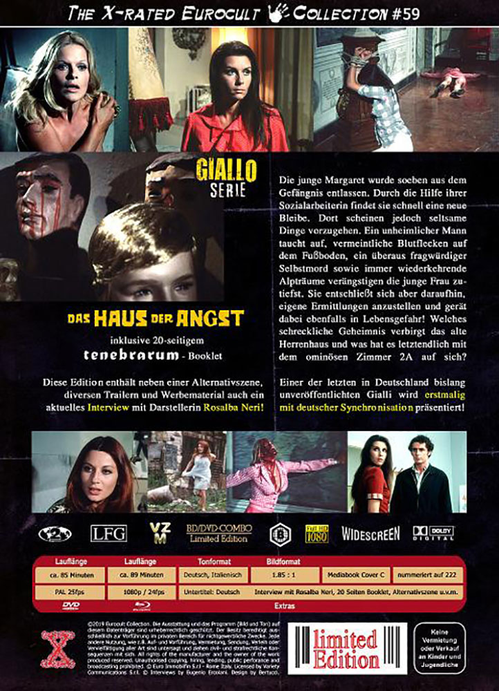 Das Haus der Angst (Blu-Ray+DVD) - Cover C - Mediabook - Limited 222 Edition