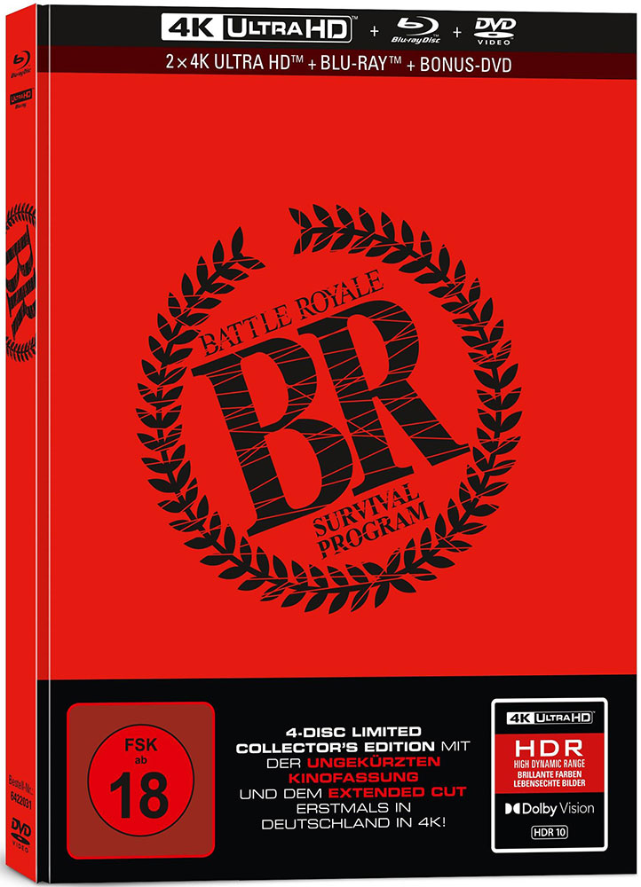 Battle Royale (4K UHD+Blu-Ray+DVD) - Limited Mediabook Edition