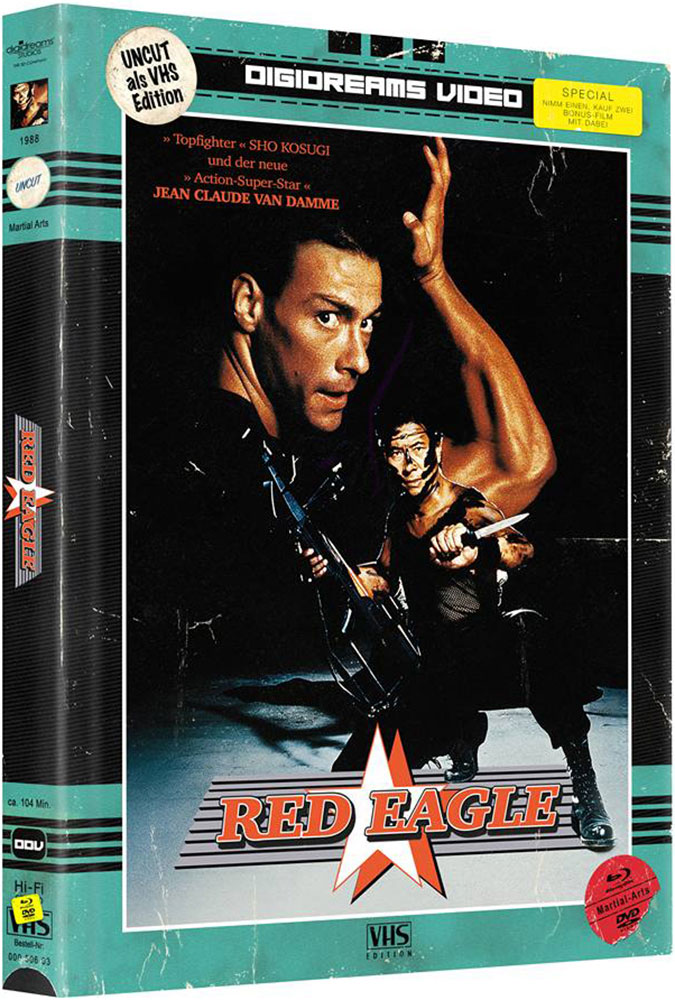 Red Eagle (2Blu-Ray+2DVD) (4Discs) - Mediabook im VHS Design - Limited 250 Edition + Bonusfilm