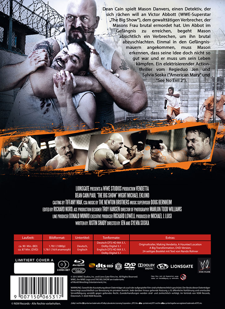 Vendetta (2015) (Blu-Ray+DVD) - Cover A - Mediabook - Limited 444 Edition - Uncut